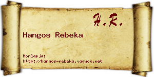 Hangos Rebeka névjegykártya